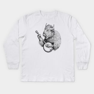 Banjo Bison Kids Long Sleeve T-Shirt